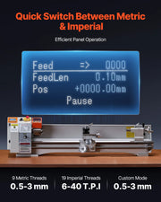 Charger l'image dans la visionneuse de galerie, Amocart 8.7 x 39 in Bench Power Metal Lathe Automatic Feed Variable Speed 1250W Brushless Motor for Processing Precision Parts
