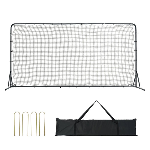 SucceBuy 12x6FT Soccer Rebounder Net Iron Soccer Training Equipment Sports Football Training Gift Perfect for Solo/Team Practice