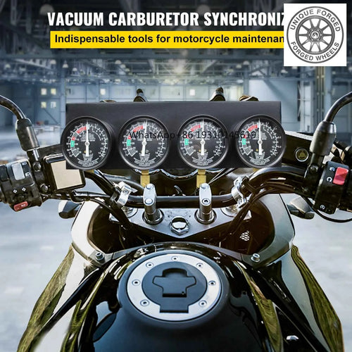 SucceBuy Fuel Vacuum Carburetor Synchronizer Carb Tools sync 4 Gauge Set with Rubber Hose Vacuum Balancer Meter Kit Motorcycle