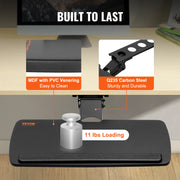 Load image into Gallery viewer, SucceBuy Keyboard Tray under Desk Adjustable Height &amp; Angle Keyboard Tray Slide out &amp; Holder for Typing in Home and Office Work
