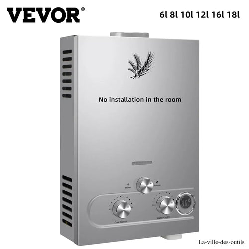 LPG Water Heater 6L 8L 10L 12L 16L 18L Gas Water Heater Tankless Stainless Steel Boiler Outdoor Camping Appliance