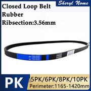Load image into Gallery viewer, Rubber multi groove belt multi wedge belt PK1165-PK1420 transmission conveyor belt treadmill industrial belt
