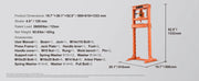 Load image into Gallery viewer, SucceBuy 6/12T Hydraulic H-Frame Garage Floor Adjustable Shop Press with Plates 6T/12T Orange for Garages or Professional Shop
