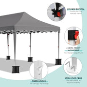 Load image into Gallery viewer, 10x20ft Pop up  Tent w/6 Sidewalls Heavy Duty Wedding Party Tent Height Adjustable Large Commercial Gazebo  Sun Protection Shel
