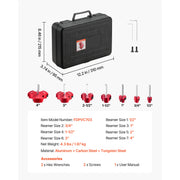 Load image into Gallery viewer, Amocart PVC Pipe Reamer Kit 5/7/9 PCS Fitting Socket Saver, Fits Standard 1/2" Drills Plumbing Tool Kit for SCH40 ABS CPVC Pipe
