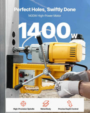 Bild in Galerie-Viewer laden, SucceBuy Magnetic Drill Boring Diameter Portable Electric Mag Drill Press Drilling Machine Metal Surface Industrial Improvement
