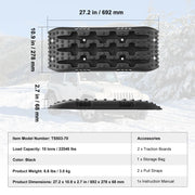 Charger l'image dans la visionneuse de galerie, 10 TON Traction Boards with PP Material Recovery Boards for Off-road Vehicle Car Pickup SUV RV Pair Tire Traction Mats
