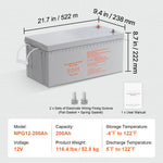 Amocart 12V 40/100/200 AH Deep Cycle Battery AGM Marine Rechargeable High Self-Discharge Rate 400A/800A/1400A Discharge Current