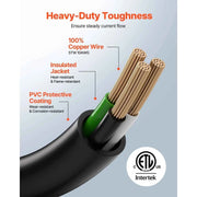 Load image into Gallery viewer, Amocart 30-Amp/50-Amp Generator Extension Cord 50 Foot 250 Volts 7500/12500 Watts Power Cable with Storage Bag for Generators
