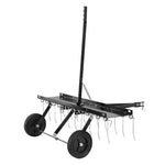 Amocart Tow Behind Dethatcher 40in Tow Dethatcher with 20 Spring Steel Tines Lawn Dethatcher Rake for ATV/Mower Tow Behind Lawn