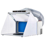Amocart Airbrush Spray Booth Dual-Fans Portable Hobby Airbrush Paint Spray Booth Kit with LED Lights and Exhaust Extension Hose