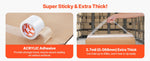 Amocart 6/24 Rolls 7.6CM 70M High Viscosity Clear Adhesive Tape Transparent Packaging Tape for Office Wrapping Express Packing