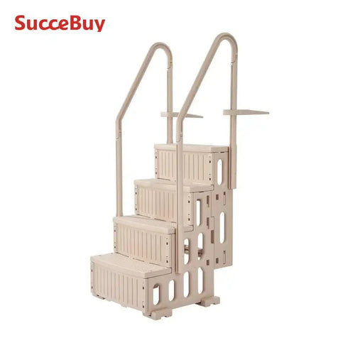 Amocart Swimming Pool Ladder Double Handrails Stairs with Non-slip Heavy Duty Steps for 48-54 In Inground & Above-ground Pools