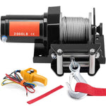 Amocart 2000lbs Electric Car Winch ATV/UTV Steel Cable Winch with Wired Remote Control for Towing Off-Road Vehicle Jeep Truck
