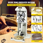 Amocart Inside Ring Engraver Stamper w/Two Face Standard Letter Block Dial Plotter Gold Silver Jewelry Making Engraving Machine