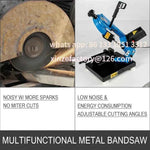 Customizable Bandsaw 1KW for Cutting Wood Glass Fiber Plastic Woodworking Blade Speed 40- Amocart BS-85 Benchtop Portable Metal