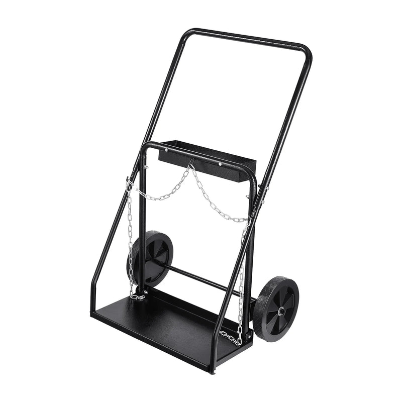 SucceBuy Dual Welding Cylinder Cart Oxygen Acetylene Tank Cart w/ 440LBS Static Capacity for Double 12.5-Inch Dia. Gas Cylinders