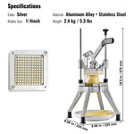 Amocart Commercial Vegetable Fruit Heavy Duty Professional Food Dicer Kattex French Fry Cutter Onion Slicer Stainless Steel