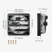 Load image into Gallery viewer, SucceBuy Shutter Exhaust Fan AC/ EC-motor 10-Speed Adjustable Wall Mount Attic Ventilation and Cooling for Greenhouses Garages
