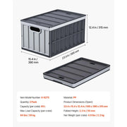 Load image into Gallery viewer, Amocart 2/3Packs 65L Plastic Collapsible Storage Bins Stackable Folding Crates Containers Space-Saving Basket for Home Organize
