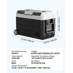 Amocart 35L 45L 55L Portable Foldable Handle Car Refrigerator with Wheel -4°F to 68°F Truck Refrigerator with APP Control Compressor Freezer for Camping Picnics Car Home Traval