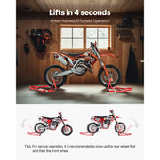 Load image into Gallery viewer, SucceBuy Motorcycle Stand Lift 850lbs Front Rear Combo Stand Lift Front Wheel Dual-Fork Stand Rear U+L Fork Swingarm Spool Stand
