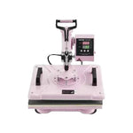 Amocart Heat Press Machine 12x15 inch  8 in 1 Heat Transfer Machine 360° Swing Away T-Shirt for T-Shirts/Mugs/Hats/Plates Pink