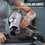 Amocart Massage Gun Deep Tissue Percussion Muscle Massager for Athletes w/ 8 Speed Levels 6 Massage Heads 16V 2500mAh Batteries
