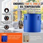 Amocart 10 Gal Fryer Grease Bucket Carbon/Stainless Steel Rust-Proof Coat Transport Container Lock Clips Filter Bag for Hot Oil