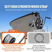 Load image into Gallery viewer, Hand Winch Heavy Duty Rope Crank with 33 ft Steel Wire Cable and Two-Way Ratchet for Trailer Boat or ATV Towing
