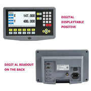 Load image into Gallery viewer, LCD DRO  Display YH800-2 2 Axis  19 language AC90-260V Displacement sensor  50-1000mm Linear Scale Encoder Grating Ruler
