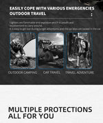 LETGOS Pocket Folding Knife, 22 in 1,Survival Gear EDC Rescue Tool with nylon sheath, Emergency, Camping, Hunting, Gift for dad