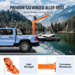 Amocart 2200lbs Electric Hoist Truck Crane 360° Swivel Folding Bed Jib Crane with 6000 lbs Electric Winch for Lifting Goods