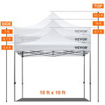 SucceBuy 10x10 Pop Up Canopy Tent Outdoor Ten with Removable Sidewalls and Wheeled Bag Instant Portable Shelter for Party Camp