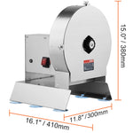 Amocart Electric Vegetable Slicer 0-12mm Thickness Adjustable Commercial Slicer Machine Stainless Steel Food Cutter Machine