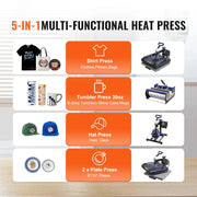 Load image into Gallery viewer, Amocart Heat Press Machine Heat Transfer Machine 30oz Tumbler Press 360° Swing Away Digital T-Shirt Pressing Coating
