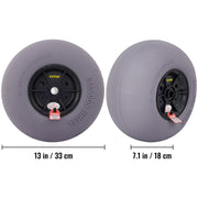 Load image into Gallery viewer, SucceBuy Beach Balloon Wheels 13" Replacement Sand Tires TPU Cart Tires for Kayak Dolly Canoe and Buggy w/ Free Air Pump 2-Pack
