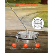 Load image into Gallery viewer, Amocart Pressure Washer Surface Cleaner PE/Stainless Steel Pressure Washer Attachments with 4 Wheels for Concrete Patio Deck
