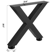 Load image into Gallery viewer, Amocart 2PCSMetal Table Legs Steel 2204LBS/1000KG Load  X-Shape with Pre-Drilled Holes for Home Use Commercial Bar Hotel Office
