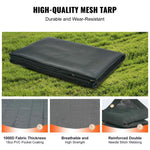 Amocart 18oz Dump Truck Mesh Tarp PVC Coated Heavy Duty Cover with Reinforced Webbing for Manual or Electric Dump Truck Syste