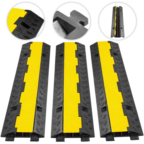 Customizable SucceBuy Cable Protector Ramp Wire Cable Cover Cord Guard  Rubber + PVC 11000LBS Speed Bump Parking Drive