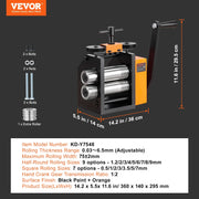 Load image into Gallery viewer, SucceBuy 45/57/75/76 mm Jewelry Rolling Mill Machine 3in1 Multi-function Rolling Mill for Metal Jewelry Making Sheet Square Wire
