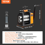 Load image into Gallery viewer, SucceBuy 45/57/75/76 mm Jewelry Rolling Mill Machine 3in1 Multi-function Rolling Mill for Metal Jewelry Making Sheet Square Wire
