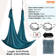 Bild in Galerie-Viewer laden, Amocart 5.5 Yards Aerial Yoga Hammock &amp; Swing Nylon Fabric Full Rigging Hardware for Antigravity Yoga Fitness Bodybuilding
