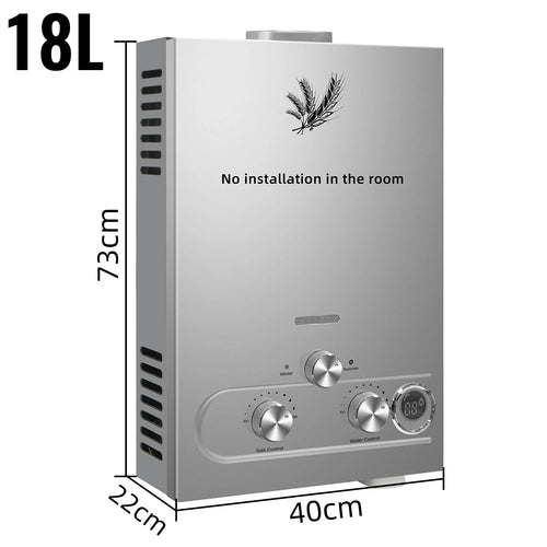 LPG Water Heater 6L 8L 10L 12L 16L 18L Liquefied Gas Propane Butane Boiler Heater Kits Home Camping Appliance