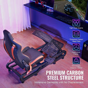 Load image into Gallery viewer, Amocart Racing Wheel Stand for G923 G920 G29 for Thrustmaster T248P Heavy Duty Steel Driving Simulator Cockpit
