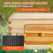 Load image into Gallery viewer, SucceBuy Bee Hive Deep Box Starter Kit 100% Beeswax Coated Natural Cedar Wood Langstroth Beehive Kit Transparent Acrylic
