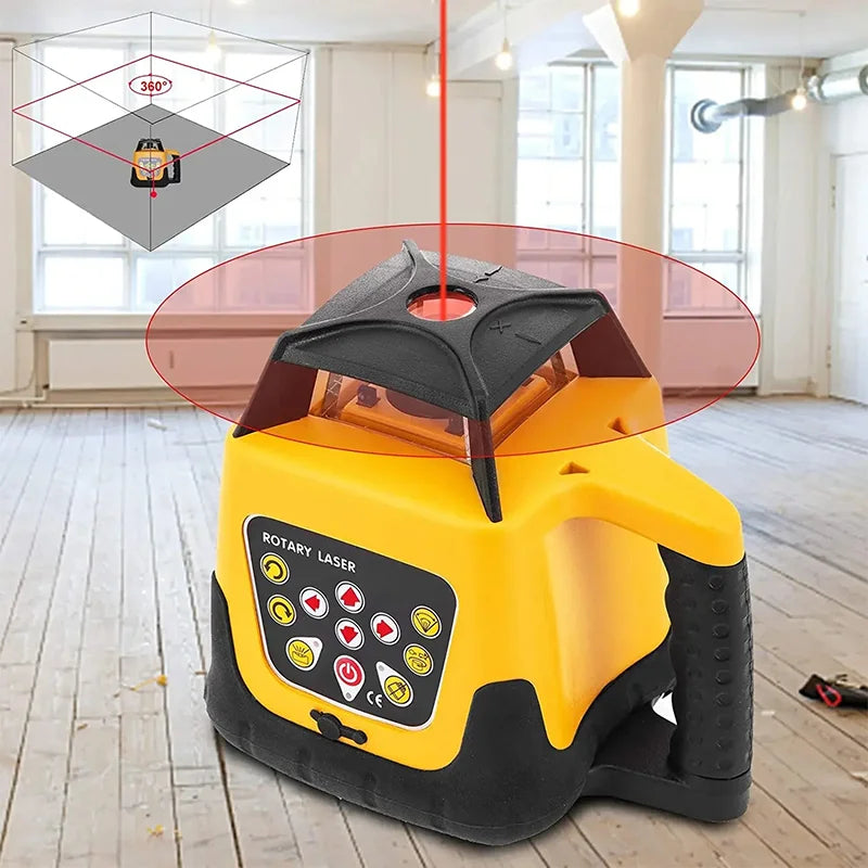 Ztem Fully Automatic Laser Level 360 Laser Construction Level 500m Automatic Rotary Rotating Line Laser Level Self-Leveling Tool