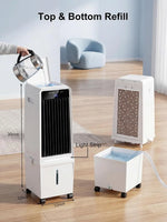 1800CFM 30'' Windowless Swamp Cooler 4.2Gal Tank Portable Cooling Fan with LED Ambient Light, Customized