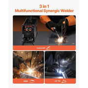 Load image into Gallery viewer, Amocart MIG Welder 130Amp Mig Welding Machine 3-in-1 Portable Mig Welder with IGBT Inverter Technology Digital Display Screen
